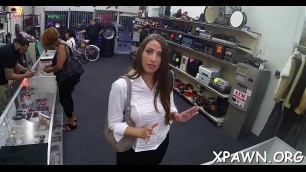 Enchanting bitch has sex in shop