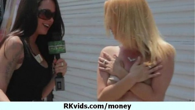 Desperate teen naked in public and fucks to pay rent 5