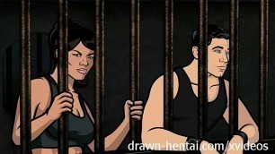 Archer Hentai - Jail sex with Lana