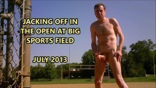 Naked JO On Ball Field In Big Open Park July 2013