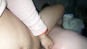 He really enjoys sitting on my hard cock