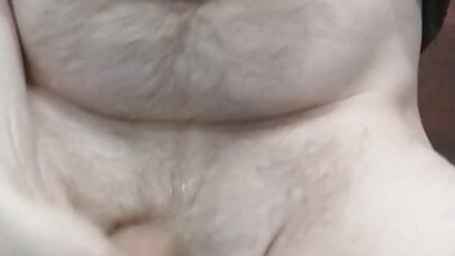 Stroking my big white cock until I cum, from soft to hard, shaking balls