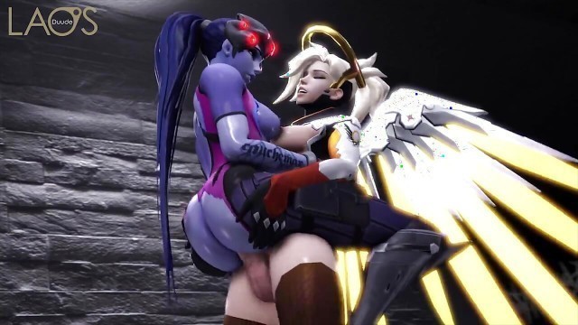 Overwatch Futa Mercy Bussy Drilling Widowmaker